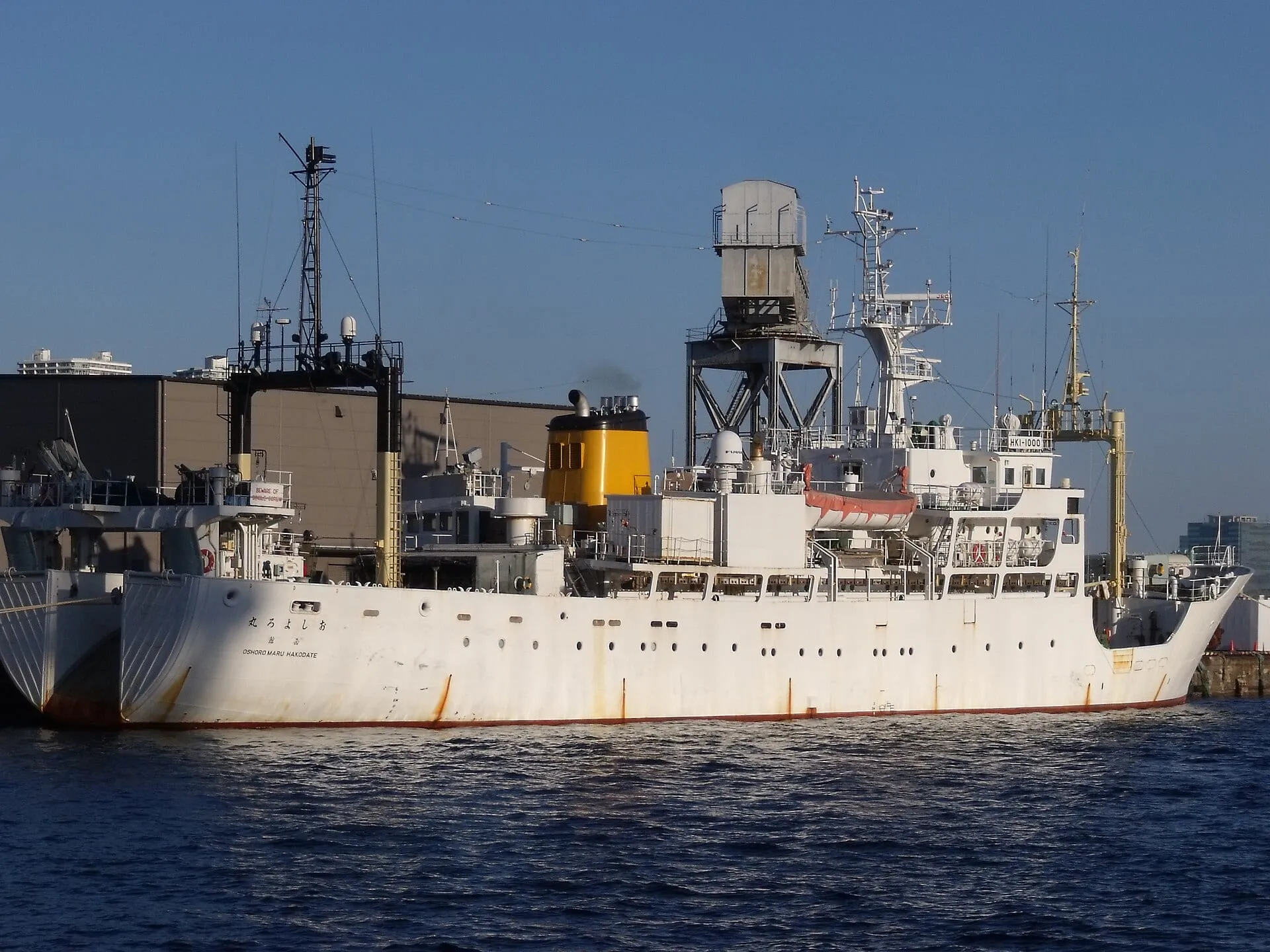 Research vessel at sea